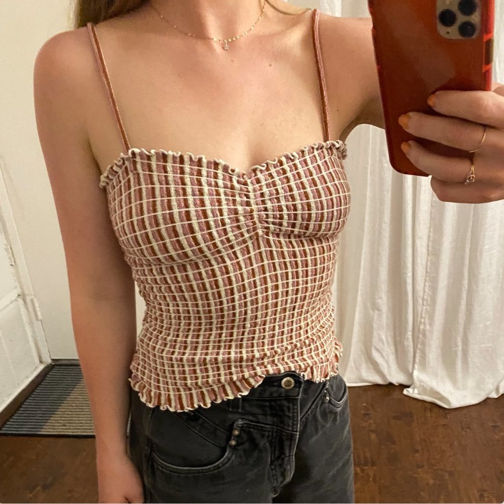 Madewell Smocked Cami Sz S